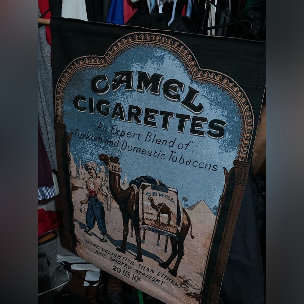 Vintage camel cigarette poster for man cave